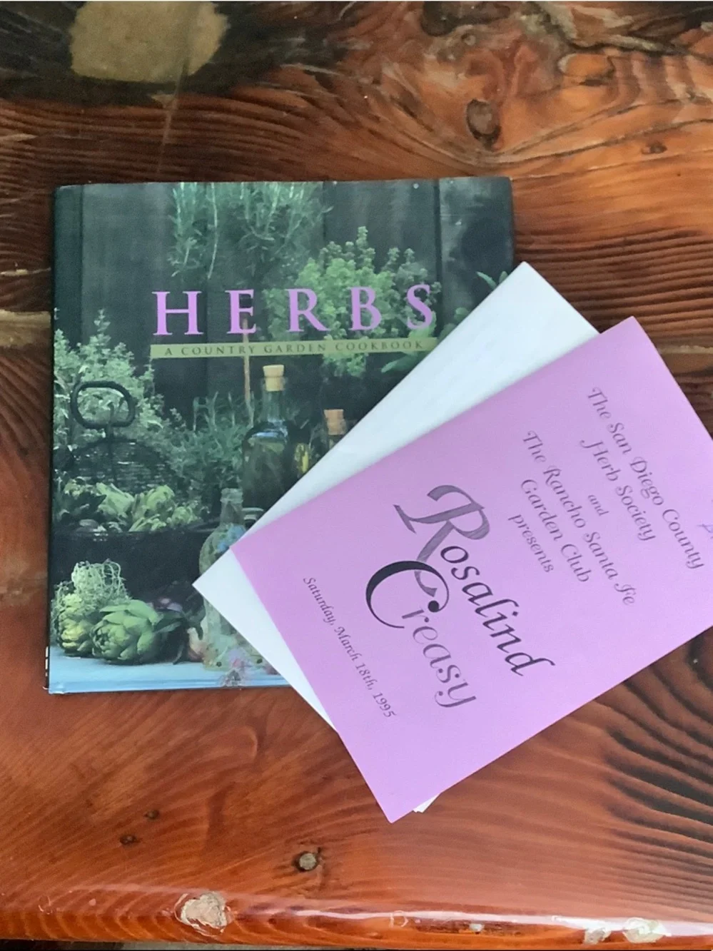Herbs Cookbook with Pink Rosalind Ricasay Pamphlet